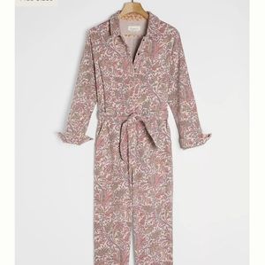 Anthropologie Paisley Utility Jumpsuit